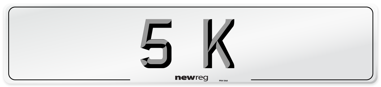 5 K Number Plate from New Reg